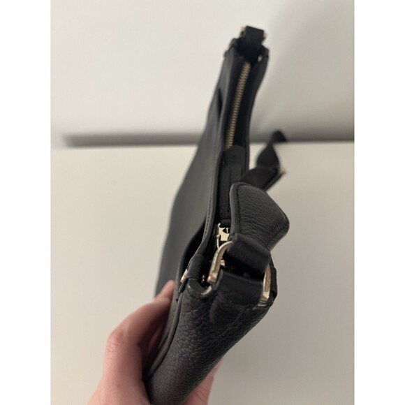 Kate Spade Roulette Messenger Black Leather Crossbody Bag Purse - Picture 11 of 16